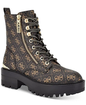 Жіночі ботинки Guess Women's Fearne Lug Sole Lace Up Bootie Коричневі 39.5 (8.5 M US) (348106)