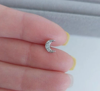 Серьга штанга для хряща, хеликса, трагуса, козелка DeKolie MK1197-11 серебряный