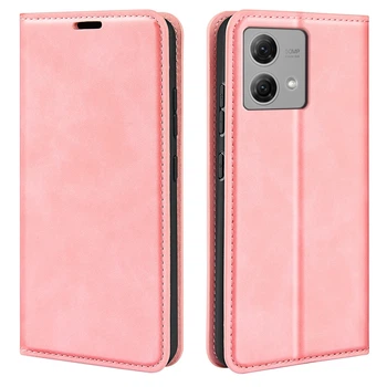 Чохол Taba Retro-Skin для Motorola Moto G84 книжка шкіра PU з візитницею рожевий