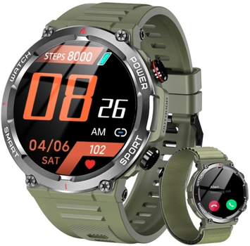 Смарт-годинник з Українським додатком Blackview W50, IP68, Green/ЗЕЛЕНІ (W50G)