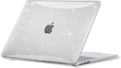 Защитный чехол-накладка Macbook Air 13.6 M2 M3 М4 М5 (A2681 / A3113 / А3240 / А3449) 2022-2026 г Прозрачный с блёстками