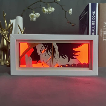 Светильник многослойный с 3D эффектом Эйс Портгас Д. (Ace Portgas D.) led лампа из аниме Ван Пис / One Piece