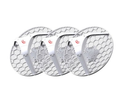 Точка доступа Mikrotik LHG 5 3шт/уп 5 ГГц CPE/ точка-точка интегрированная антенна процессор White (RBLHG-5nD)