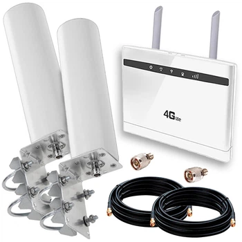 4G роутер (CP-100-3) + Две Широкополосные всенаправленные MИMO антенны (20 дБ)