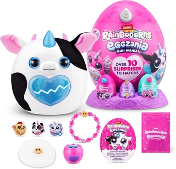 М'яка іграшка Рейнбокорнс Егзанія Корова Rainbocorns Eggzania Mini Mania Cow Plush Surprise