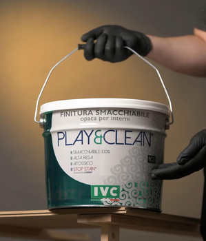 Краска водоэмульсионная интерьерная IVC Play & Clean RAL 8022 1кг