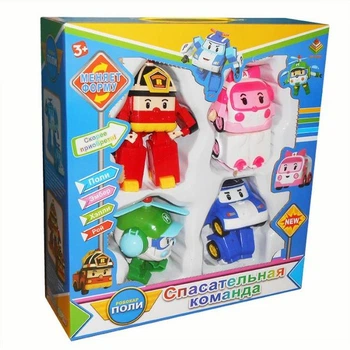 Детский игровой набор фигурок Robocar Poli Машинки-трансформеры Робокар Поли "Спасательная команда" DT- 335A