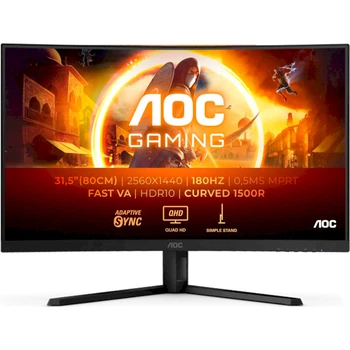 Монитор 31.5" AOC CQ32G4VE VA 2560 × 1440 180Гц безрамочный изогнутый экран Черный