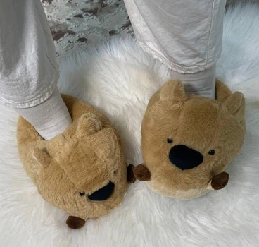Тапочки Кігурумі іграшки Kigurumi Капібара Плюшеві Чоловічі Коричневий 35-43 (М753210)