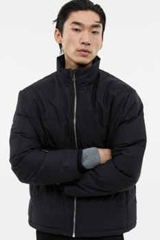 Чоловіча куртка Regular Fit H&M (57763) L Чорна
