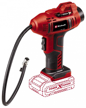 Компресор повітряний ручний Einhell CE-CC 18 Li - Solo, акумуляторний 18В PXC, до 12л/хв, 11бар, 0.76кг (без АКБ і ЗП) (2071010)