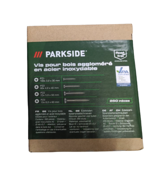 Шурупы из нержавеющей стали Parkside для ДСП 260 шт