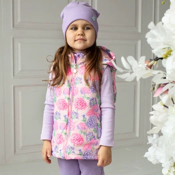 Жилет утеплений для дівчинки Trendy Tot 03-01405 рожевий 110 см (5 років)