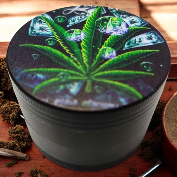 Гриндер для подрібнення тютюну Grinder Cannabis Dollar Black