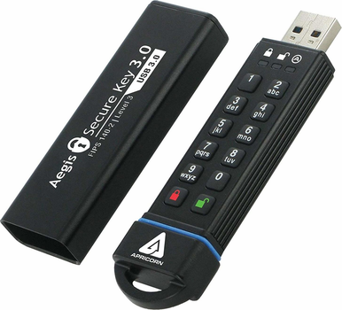 Pendrive Apricorn Aegis Secure Key 30GB USB 3.0 Black (ASK3-30GB)