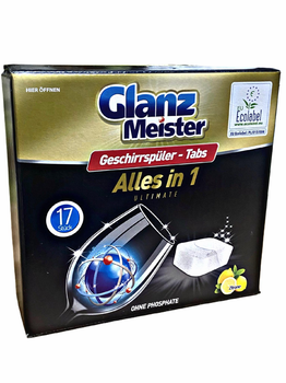 Таблетки для посудомийної машини Glanz Meister 17шт Німеччина