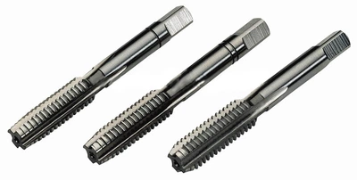 Мітчик Volkel ручний лівий UNC 5/8"x11 HSS-G DIN 352 32х80 мм лівостороння різьба ANSI B1.1 для наскрізних та глухих отворів універсальний 3 шт 23026_ (15879)