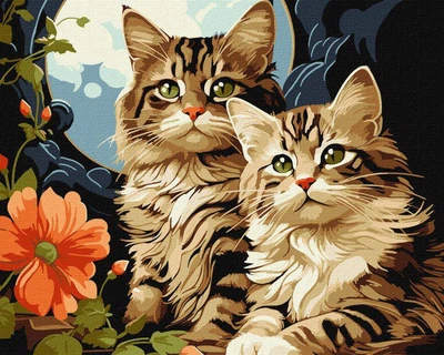 Картина по номерам Идейка Волшебные котята ©art_selena_ua 40х50см KHO6574 набор для росписи по цифрам