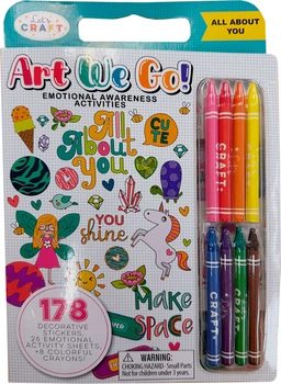 Раскраска Let's Craft Art We Go Все о тебе с наклейками и восковыми мелками (840100801943)