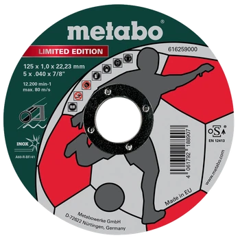 Отрезной круг по металлу Metabo 125 x 1,0 x 22,23 мм Inox TF 41 (616259000)