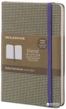 Записная книга Moleskine Blend 9 х 14 см 192 страницы в линейку Зелёная Канва (8051272893526)