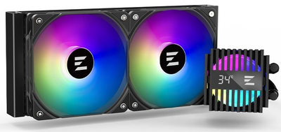 Система рідинного оxолодження Zalman Alpha 2 A24 ARGB, LGA1700, 1200, 115x, AM5, AM4, TDP 320W, чорний (ALPHA2A24BLACK)