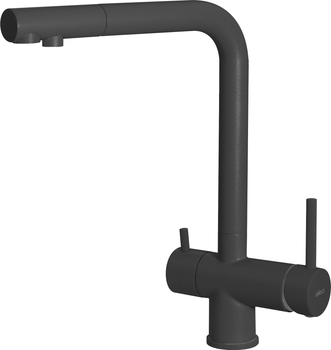 Смеситель кухонный с подключением к фильтру ELLECI Tourmaline T01 Nero 40