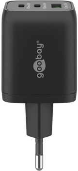 Ładowarka do telefonów Goobay 65 W USB-A USB-C PD GaN Black (4040849647536)