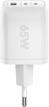 Ładowarka do telefonów Goobay 65 W USB-A USB-C PD GaN White (4040849647543)