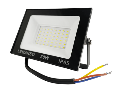Прожектор світлодіодний LED SMD 50w 6500K IP65 3000LM "Нептун" чорний "LEMANSO" LMP103-50