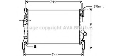 FD2404 AVA Радіатор охолодження TRANSIT 06- Ava (FD2404)