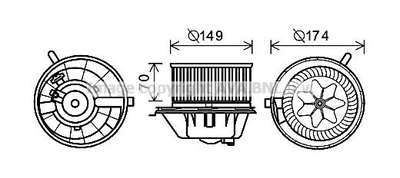 VN8342 AVA Вентилятор салону AUDI, VW (вир-во AVA) Ava (VN8342)