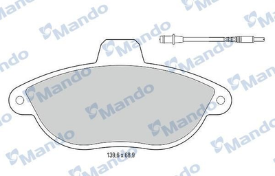 MBF015472 MANDO Тормозные колодки для дисков Mando (MBF015472)