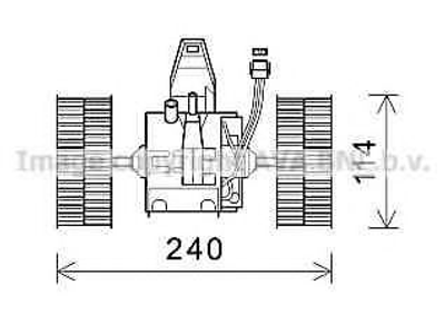 BW8491 AVA Вентилятор салона BMW 5 E60,6 E63 03- Ava (BW8491)