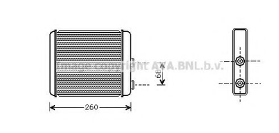 OL6259 AVA Радіатор опалення ASTRA G/ZAFIRA -AC 97-05 (Ava) Ava (OL6259)