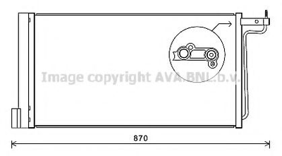 FD5485D AVA Радіатор кондиціонера C-MAX 1.6 10-, FOCUS 1.6 10-, GRAND C-MAX 1.6 10- Ava (FD5485D)