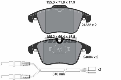 2433201 TEXTAR Гальмівні колодки до дисків Textar (2433201)