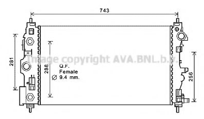 CT2046 AVA Радіатор охолодження Chevrolet Cruze 1.6 i 02/09- (AVA) Ava (CT2046)