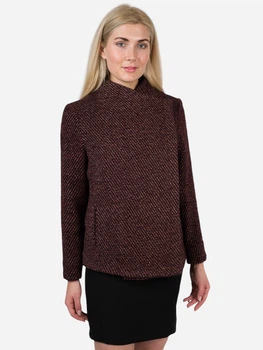 Пальто осеннее короткое женское Mango 120602 L Бордовое (2200003407518)