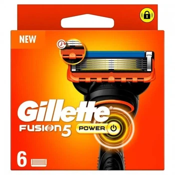 Змінні касети для гоління (леза картриджі) чоловічі Gillette Fusion5 Power 6 шт
