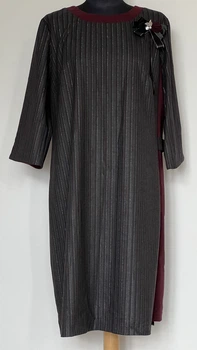 Сукня сіро-бордова з люрексом 4XL Sunlees