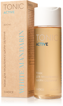 Тоник для проблемной и подверженной появлению акне кожи лица Tonic Active White Mandarin, 200 мл