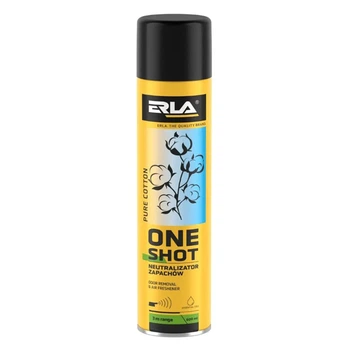 Нейтрализатор запаха и освежитель воздуха Erla One Shot Чистый хлопок 600 мл (R421)