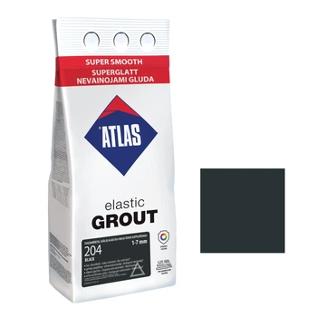 Фуга для плитки эластичная ATLAS ELASTIC GROUT 1-7 мм 204 черный 2 кг