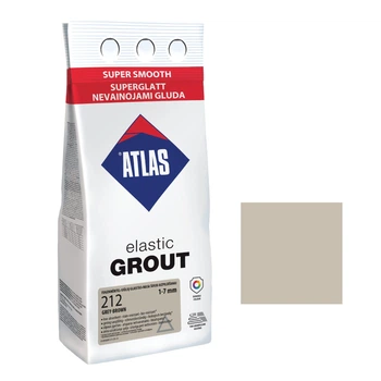 Фуга для плитки еластична ATLAS ELASTIC GROUT 1-7 мм 212 сіро-коричневий 2кг