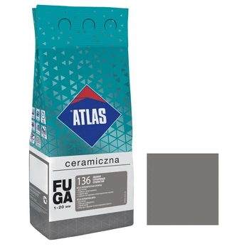 Фуга для плитки керамічна ATLAS CERAMICZNA 1-20 мм 136 сріблястий 2 кг