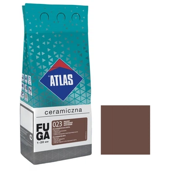 Фуга для плитки керамічна ATLAS CERAMICZNA 1-20 мм 023 коричневий 2 кг