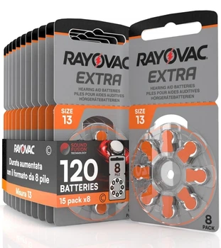 Батарейка Rayovac Extra ZA13, 120 штук, для слухових апаратів