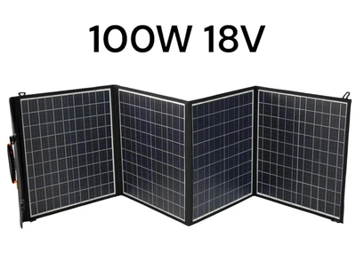 Сонячна панель складана з вологозахистом IP65 Happy Home 9III ZD-18100 100W 18V Black/Чорна