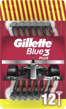 Набор одноразовых станков для бритья, 12 шт. - Gillette Blue 3 Plus 12шт (1352597-16225014)